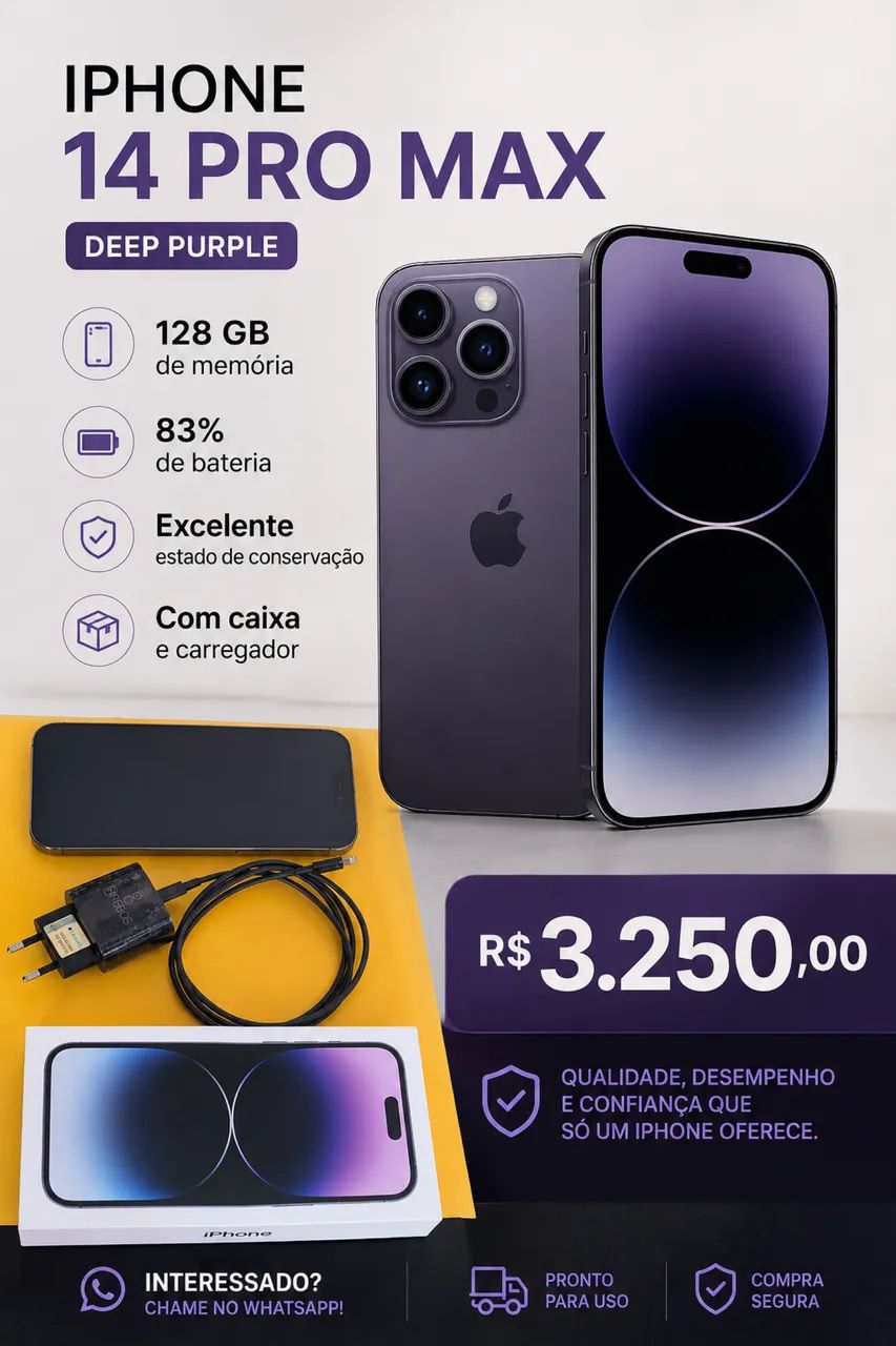 IPHONE 14 PRO MAX - Celulares e Smartphones - Renascença, Belo