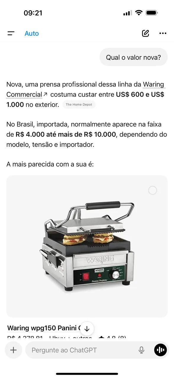 Prensa Panini profissional 