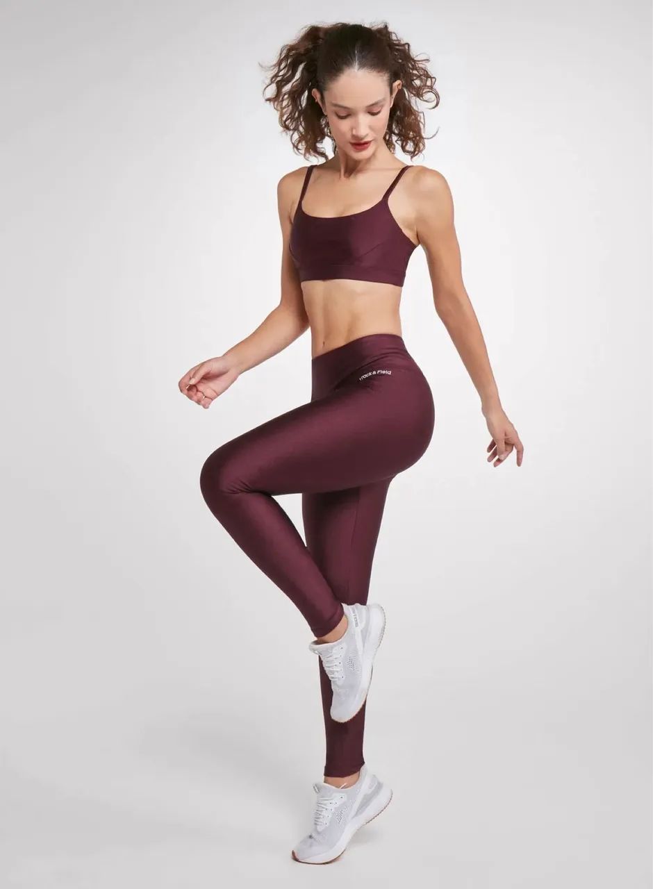 Conjunto brilho vinho track & field tamanho P - Foto 5