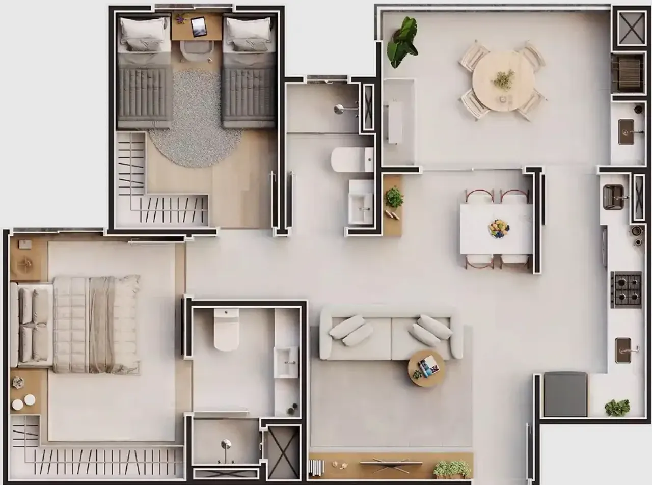 PLANTA 83m²