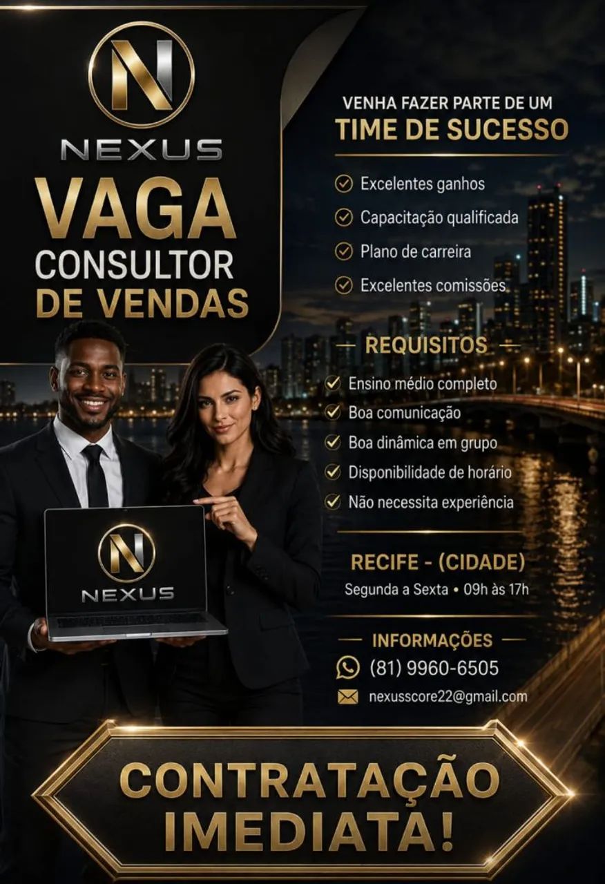 VAGAS DE EMPREGO EM RECIDE  - Foto 3
