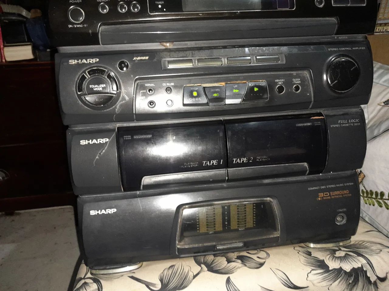 sistema de som modular vintage modelo Sharp CMS-R600. - Foto 2