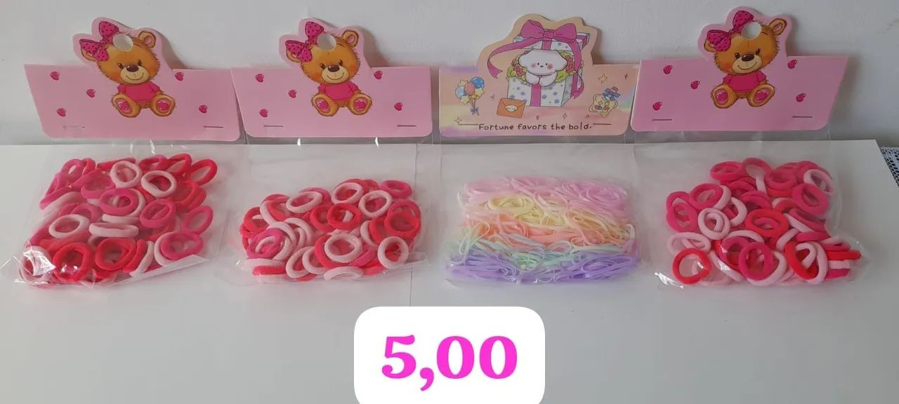 VENDO KIT COM ELÁSTICOS DE CABELO