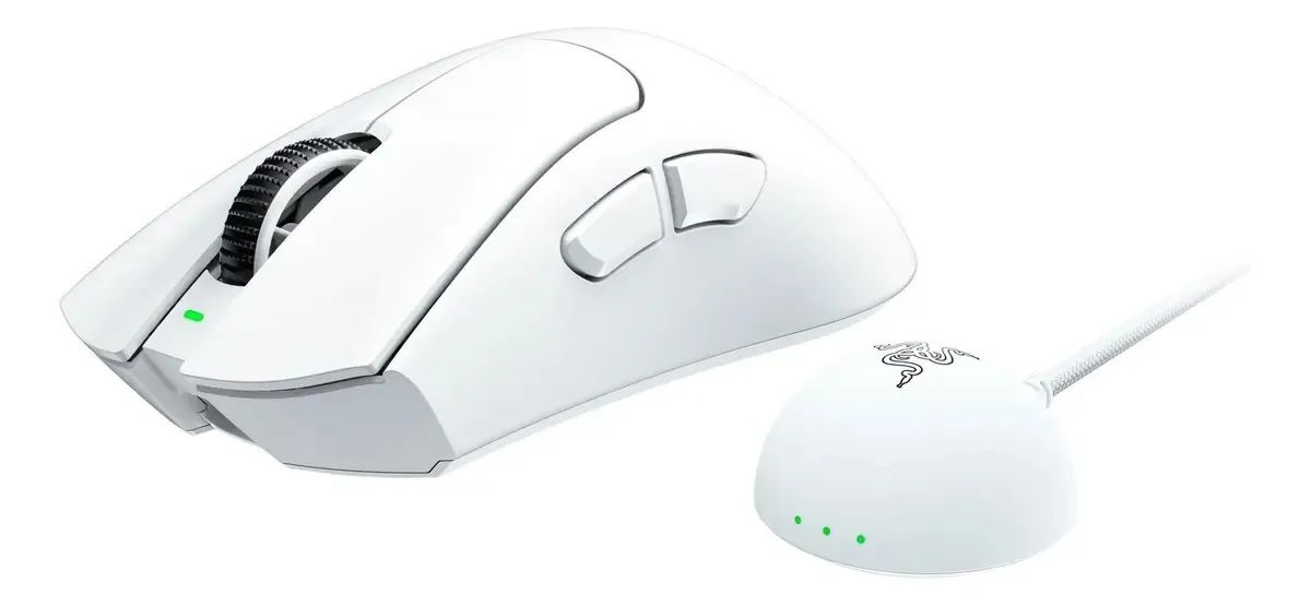 Mouse Gamer Razer Deathadder V4 Pro 8000hz Wireless Branco Lacrado