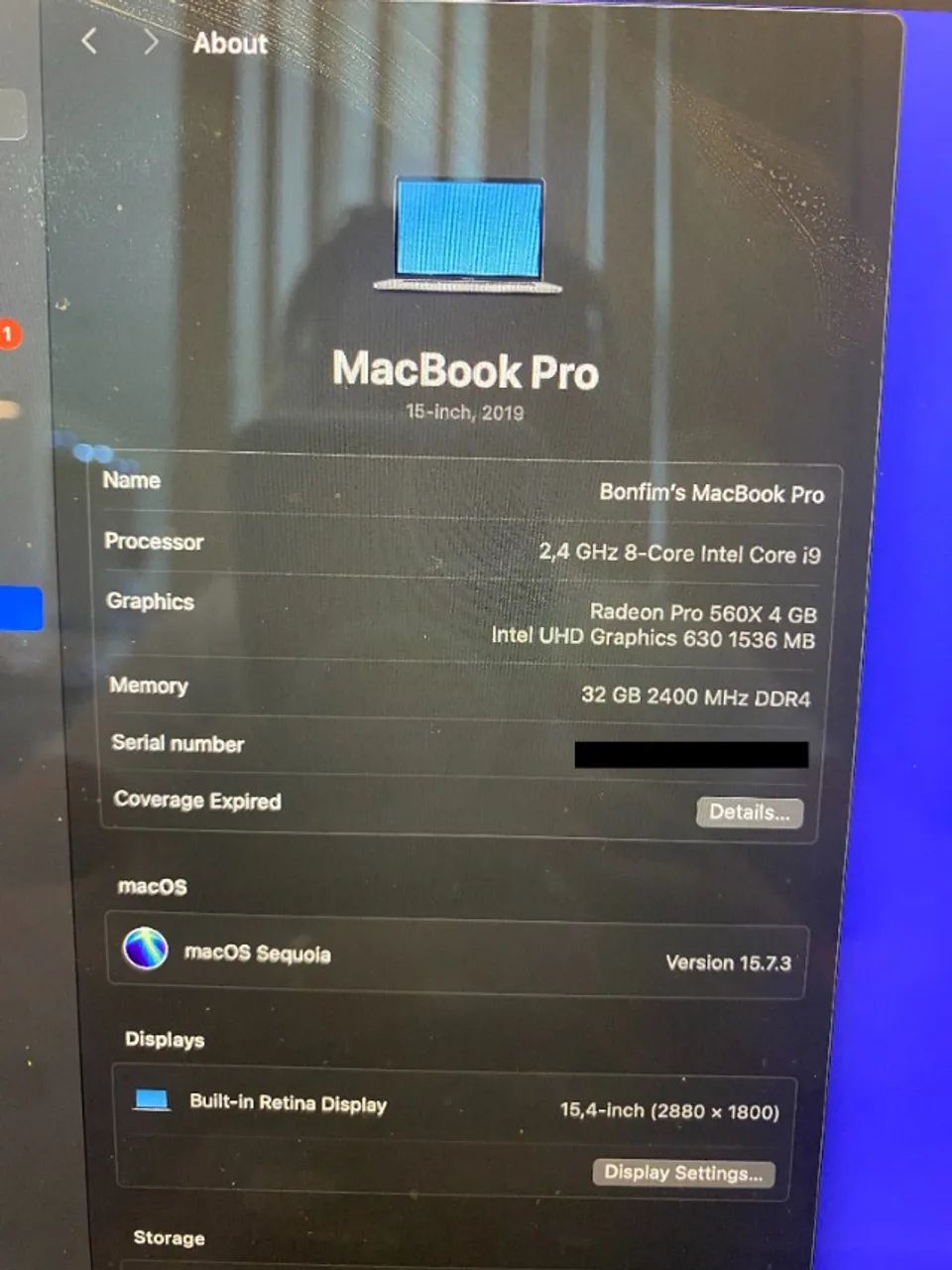 Macbook Pro 2019 i9 32Gb 512Gb SSD touch bar - Foto 6