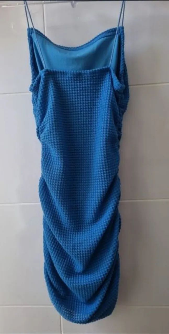 vestido azul com elástico<br><br>P. - Foto 3