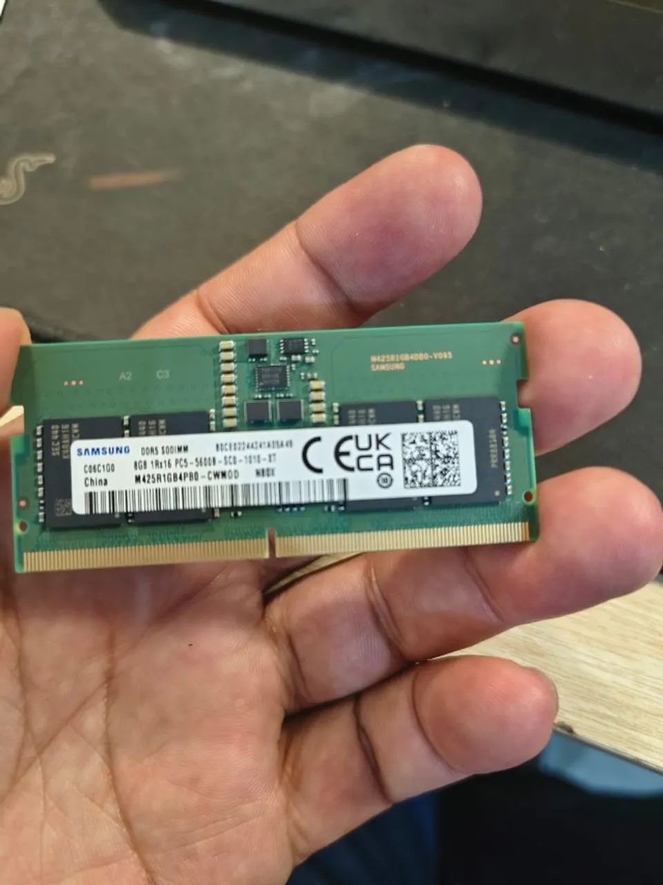 Memória DDR5 16GB (2x8) 5600MHZ para notebook sansung - Foto 2