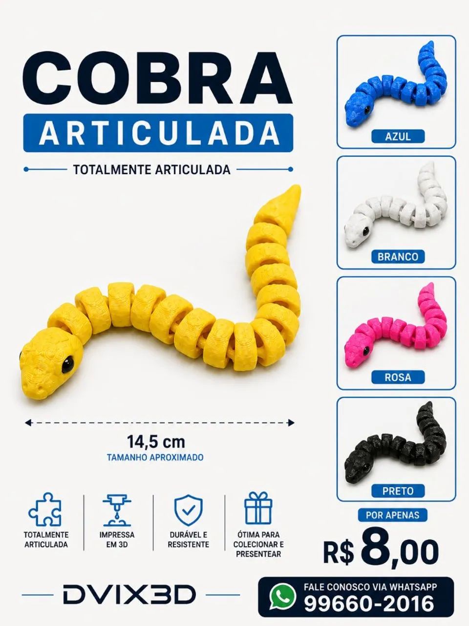 Cobra Articulada 3D - Foto 2