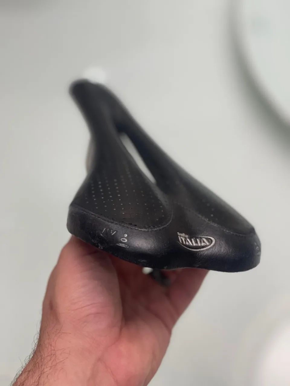 Selim Selle Italia SLR Fibra de Carbono Gel Vazado 135mm Banco Bicicleta MTB Estrada 234Gr - Foto 3