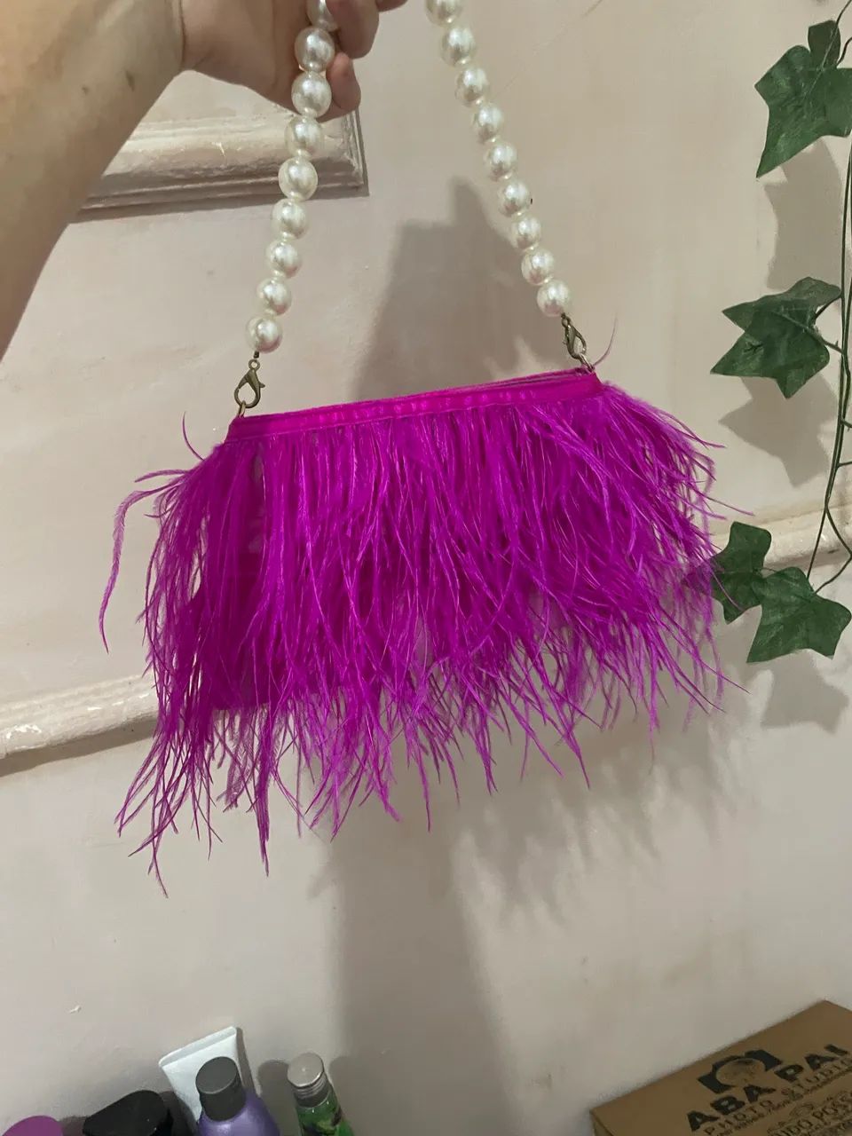 Vendo linda bolsa de pluma - Foto 3