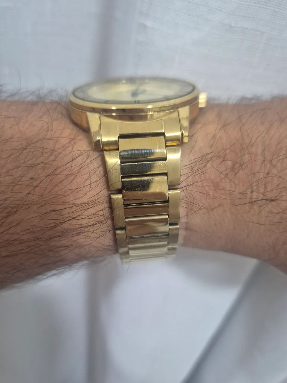 Relógio MONDAINE DOURADO À QUARTZ   -   ÓTIMO ESTADO - Foto 4