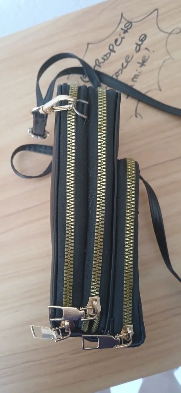 Bolsa Carteira Feminina Mini Transversal Preta - Compacta e Funcional - Foto 5