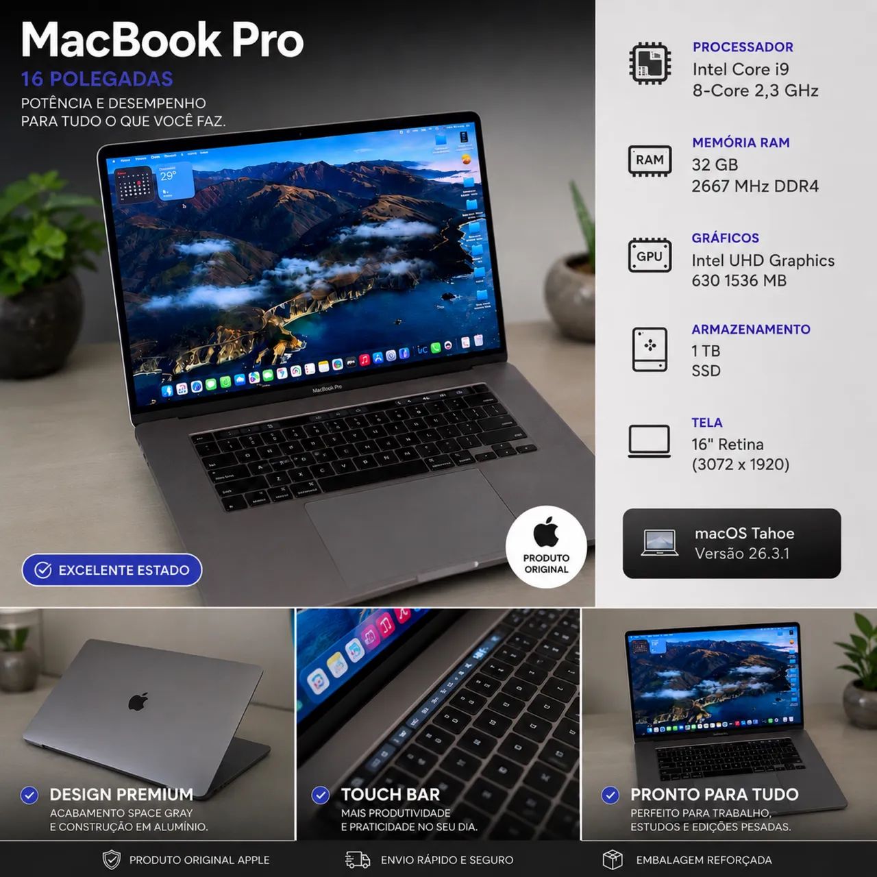 MacBook Pro 16? i9 ? 32GB RAM ? 1TB SSD ? Space Gray - Notebooks