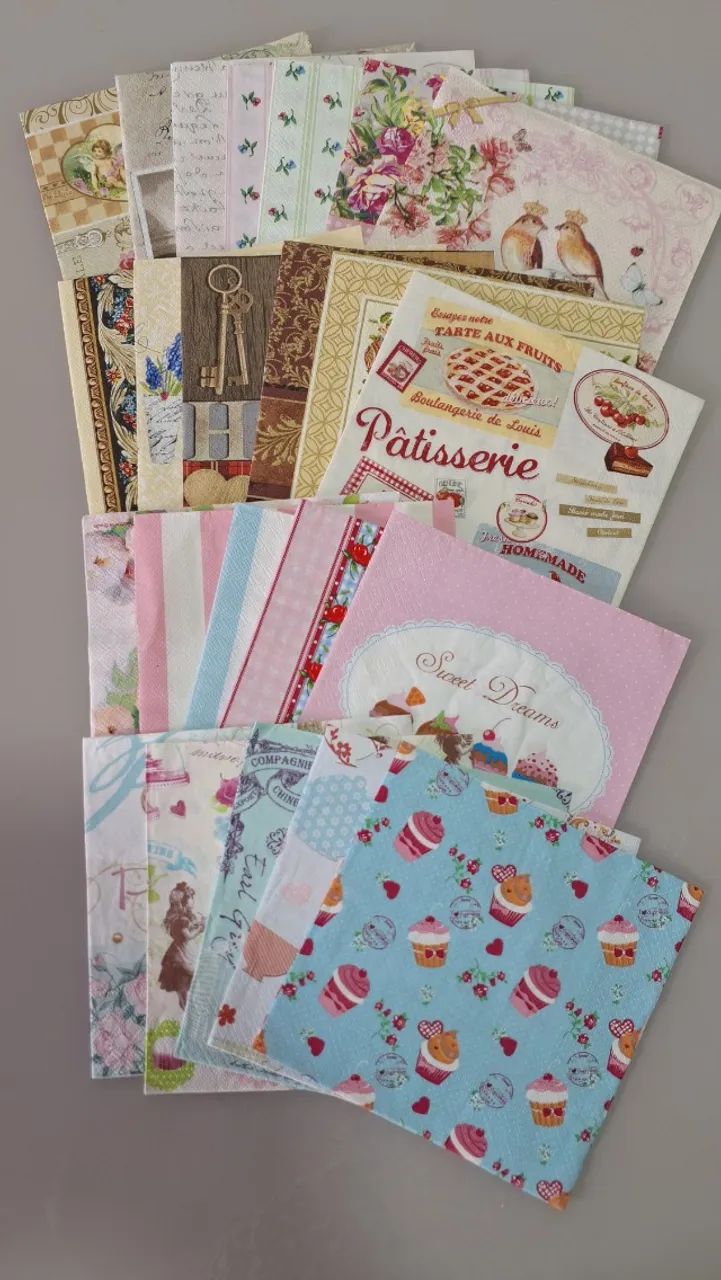 Kit 190 Guardanapos para Decoupage Artesanal - Foto 2