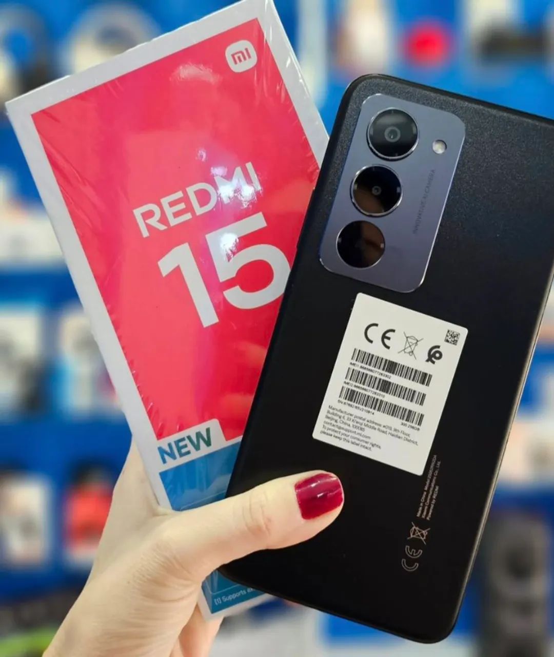 Celular Top Lançamento - 256/8 Redmi 15 Black