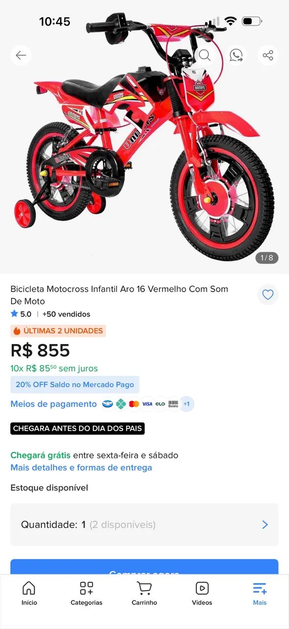 Bicicleta infantil motocross  - Foto 5