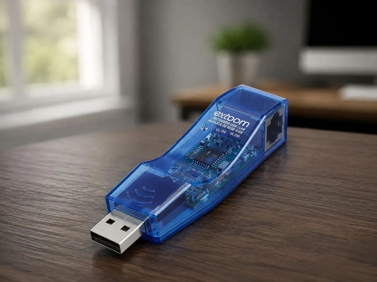 Adaptador de Rede USB para RJ45 Exbom - Foto 4