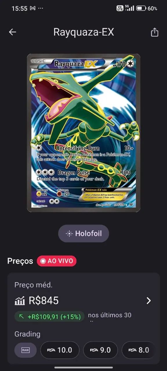 Pokémon Rayquaza EX TCG aceito propostas - Foto 3