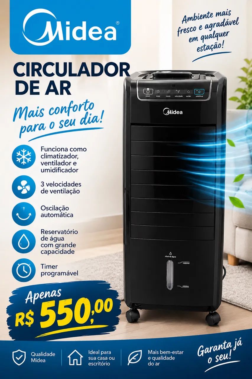 Circulador de ar Midea 