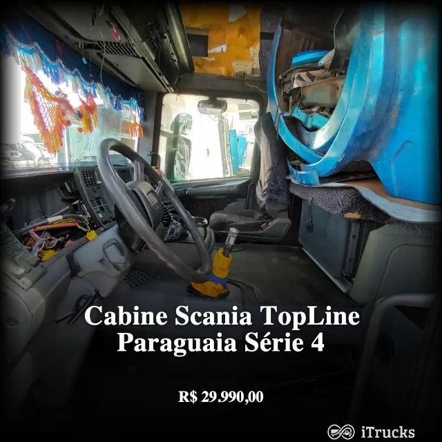 Cabine Scania TopLine Paraguaia Teto Alto Leito Série 4 - Foto 5