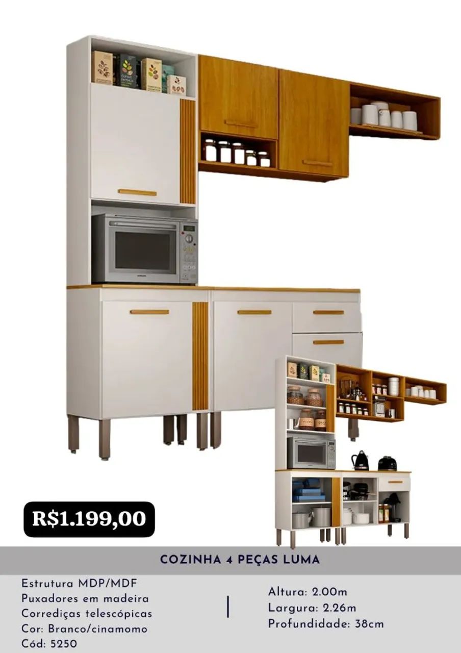 Armario de Cozinha Luma completa