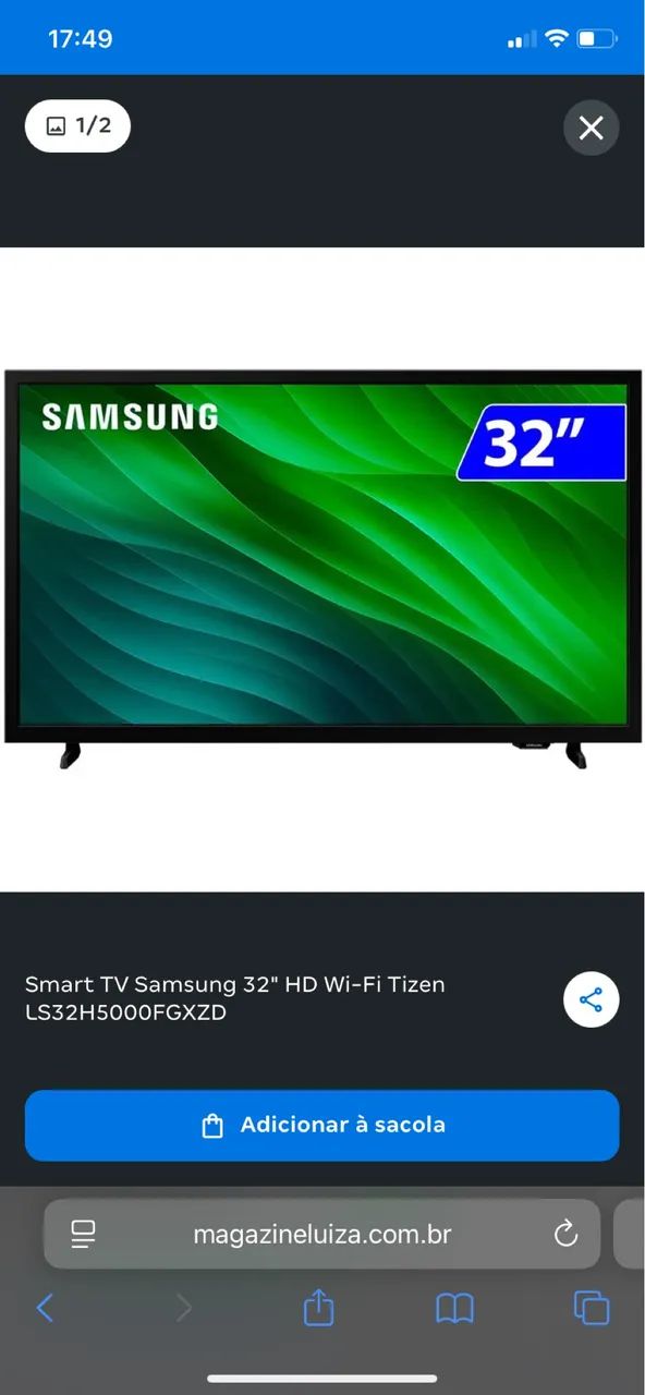 Smart Tv Samsung 32" HD LED Tizen HDR LS32H5000 Bivolt - Foto 2