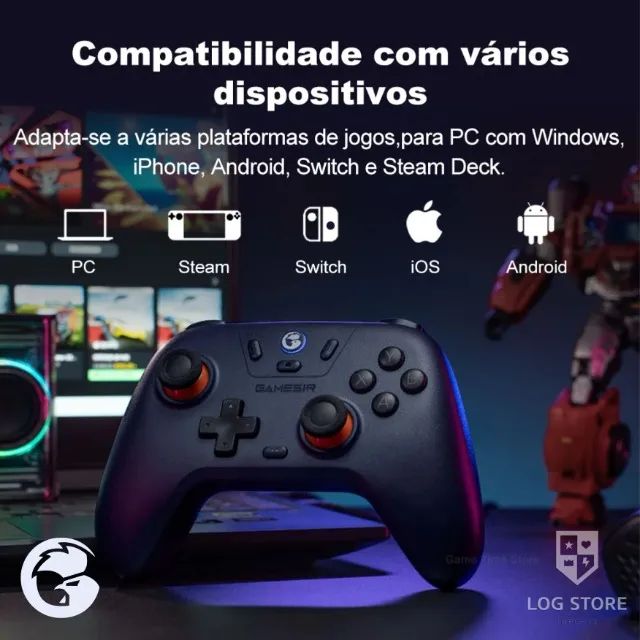 Joystick Sem Fio Gamesir Nova Lite para Nintendo Switch Android IOS e PC Anti Drift Hall - Foto 5