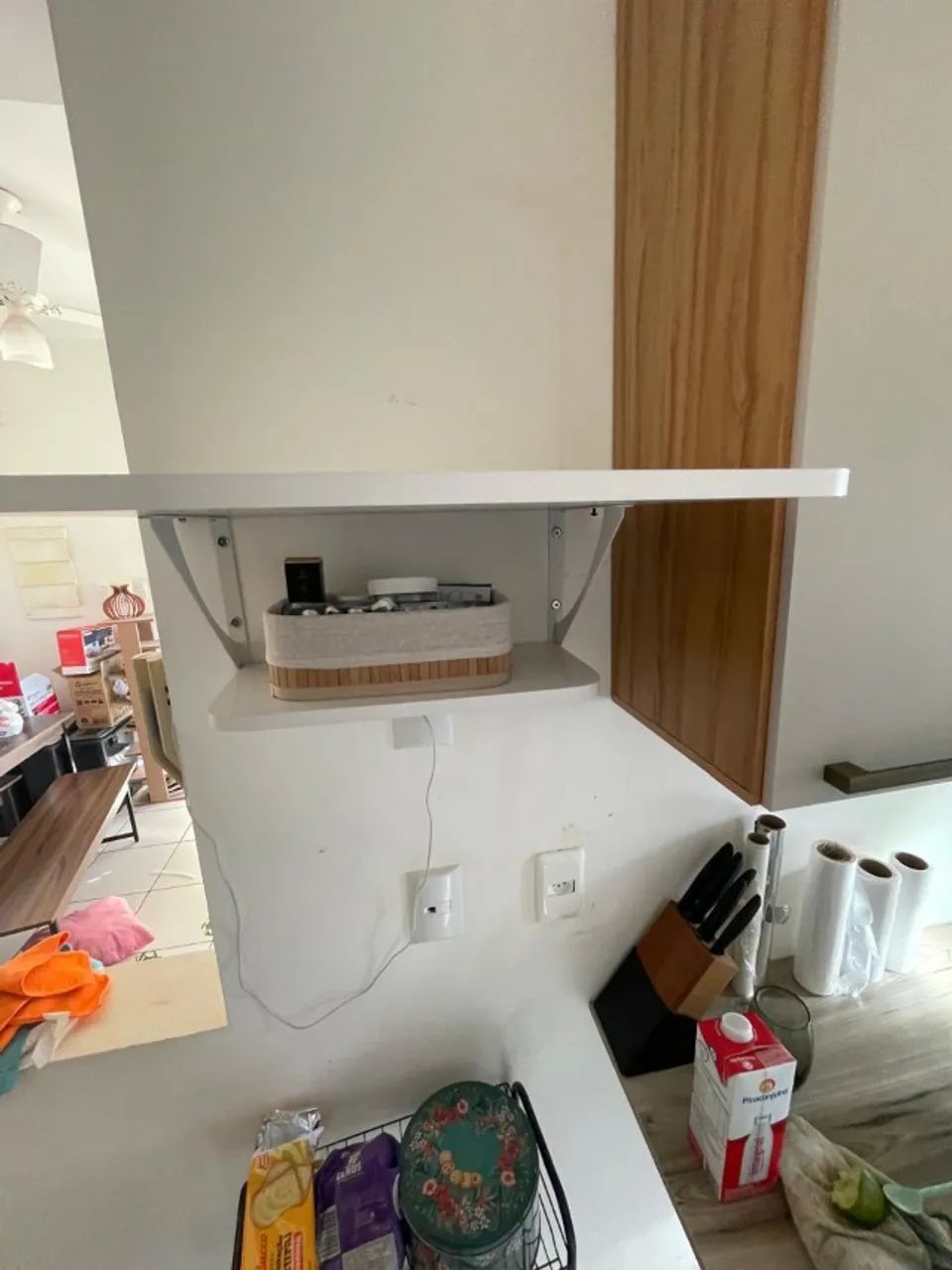 Suporte para microondas com 2 prateleiras branco - ENTREGO E PARCELO