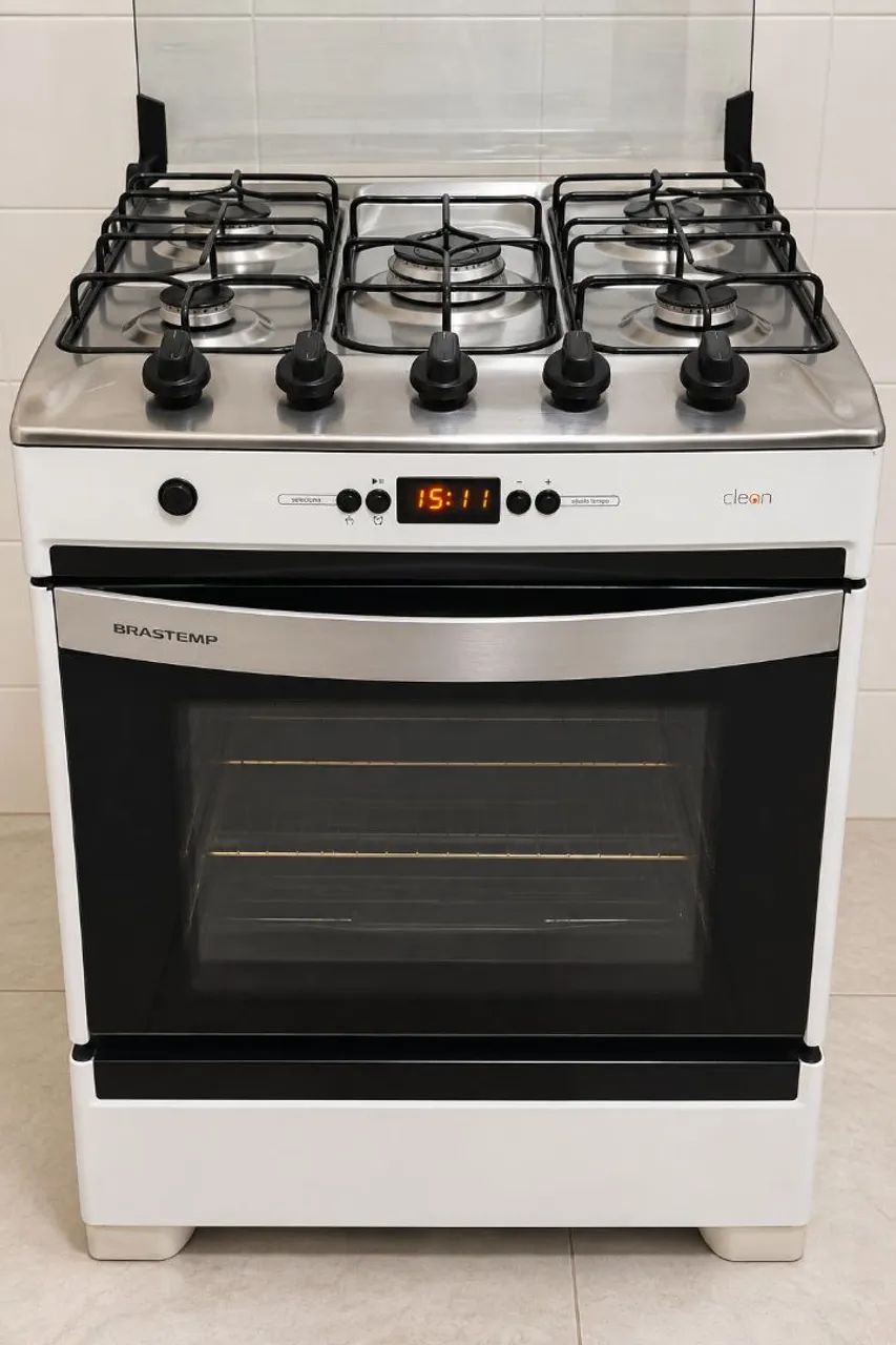 Fogão Brastemp Clean 5 Bocas com Timer - Funcionando Perfeitamente