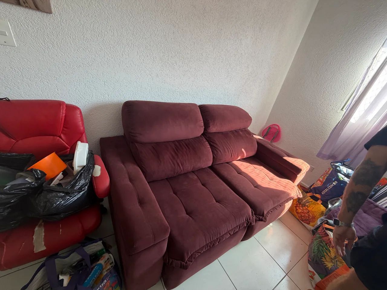 Sofa vinho  - Foto 2