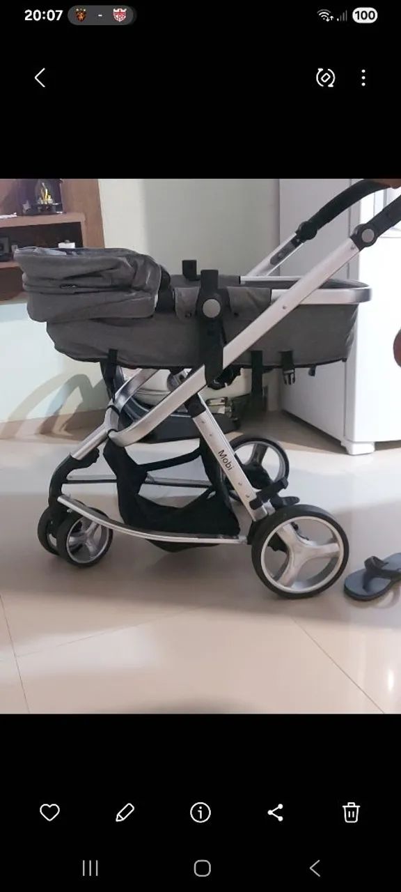 Carrinho mobi com bebe conforto safety 1st usado 