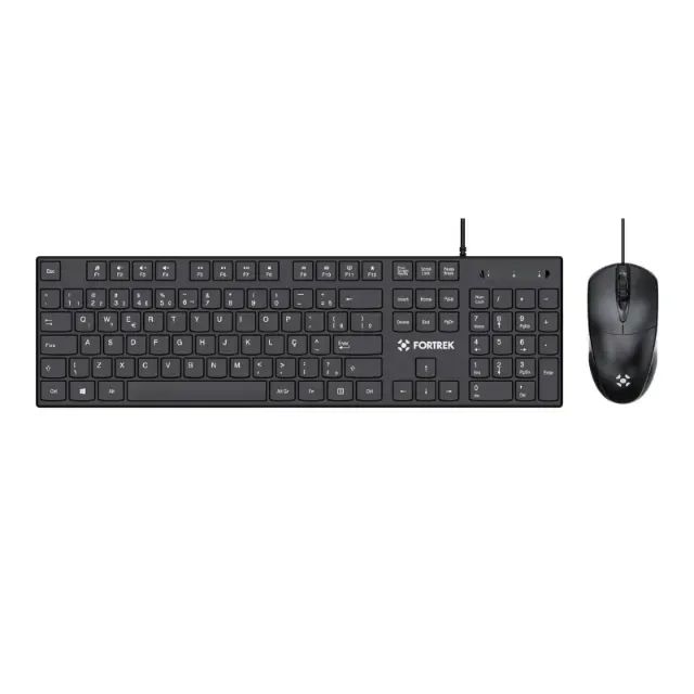 KIT TECLADO + MOUSE COM FIO  FORTREK C13 