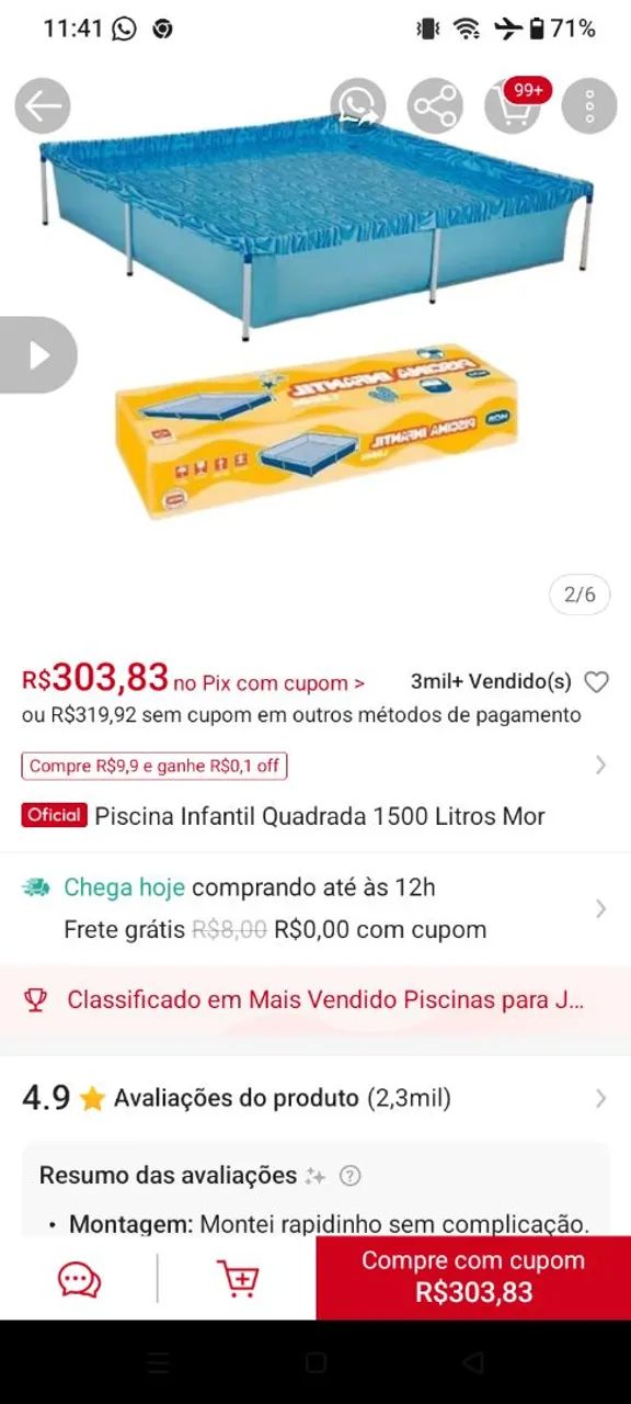 Piscina 1500 litros - Foto 4