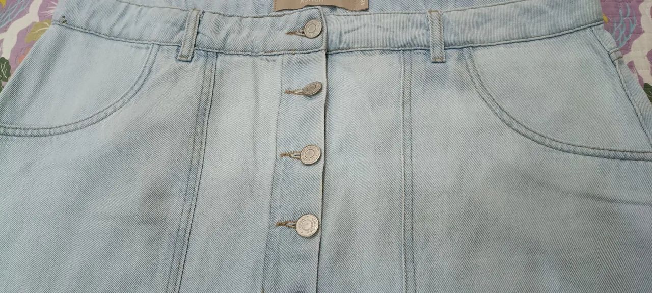 Saia jeans longa 48