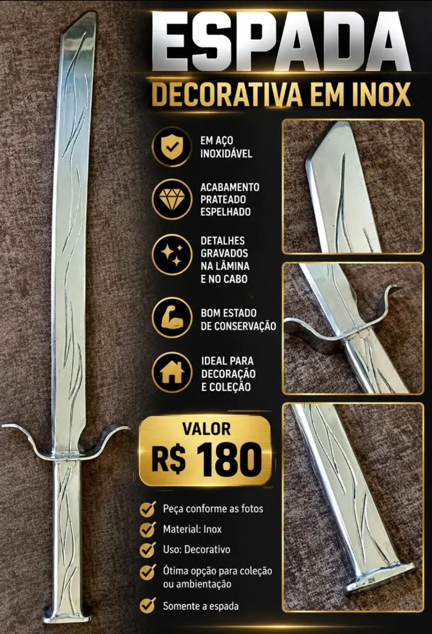 ESPADA AÇO INOX