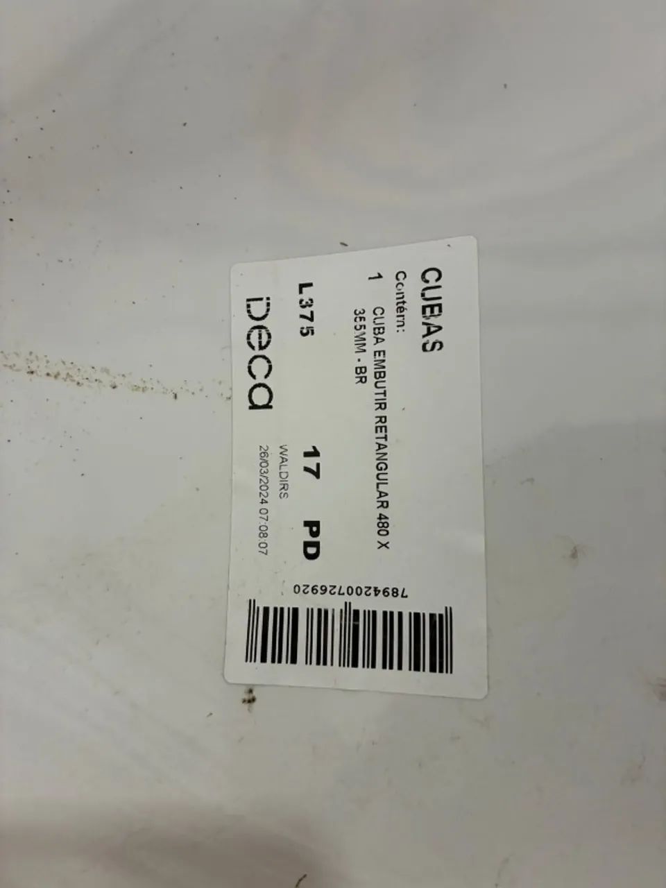 Cuba de Embutir Retangular Deca L375 Branca 48x35,5cm - Nova com Lacre - Foto 3