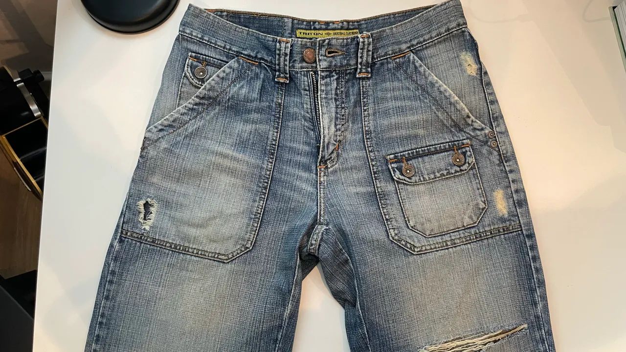 Calça Jeans Triton CLARO Lavagem Média - Foto 5
