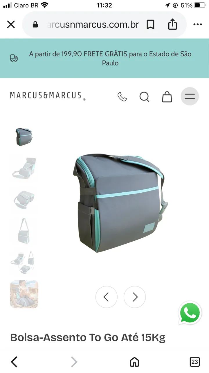 Bolsa de beb ê com cadeira - Foto 2