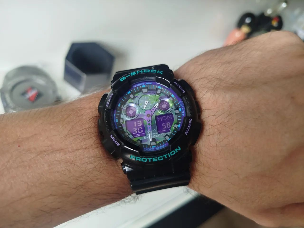 Relógio Casio G-Shock GA-100BL Frete grátis  - Foto 3