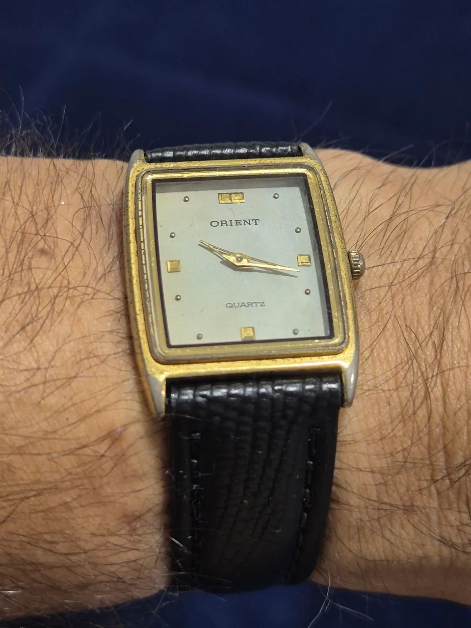Relógio ORIENT TANK À QUARTZ  VINTAGE  -   FUNCIONANDO - Foto 3