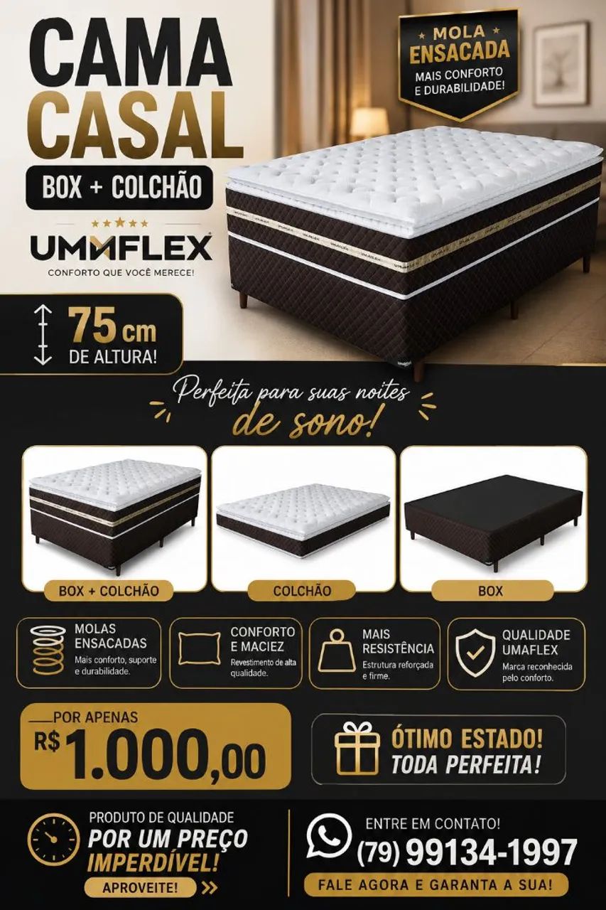 Cama box casal 