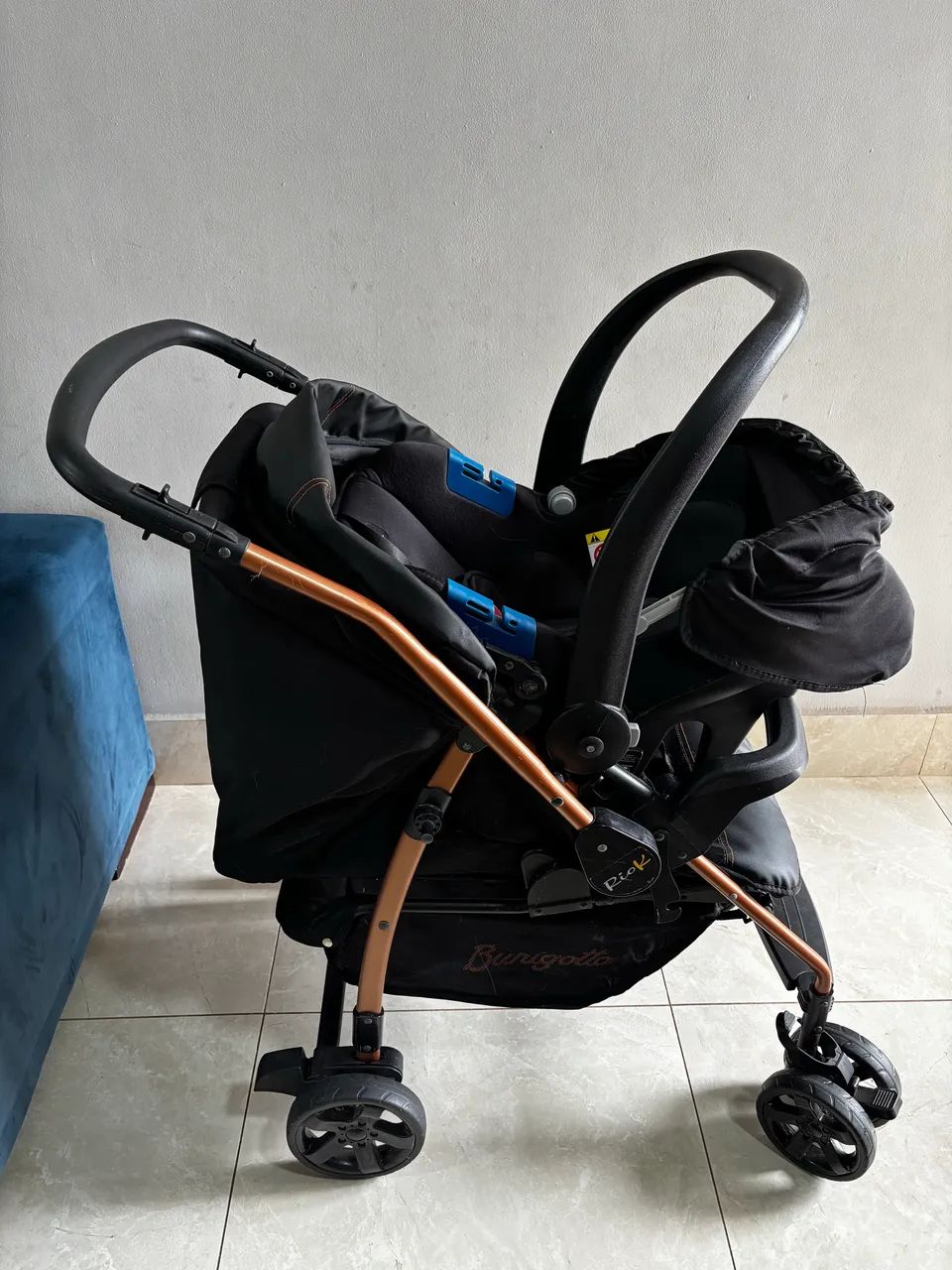 Conjunto de carrinho de bebê + bebê conforto Burigotto - Foto 2