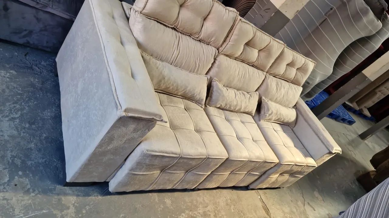 Sofa 3 lugares retrátil e reclinável com entrega grátis  - Foto 3