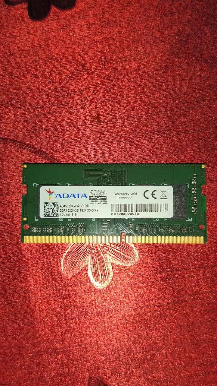 Memória ram notebook ddr4 4gb 3200Mhz
