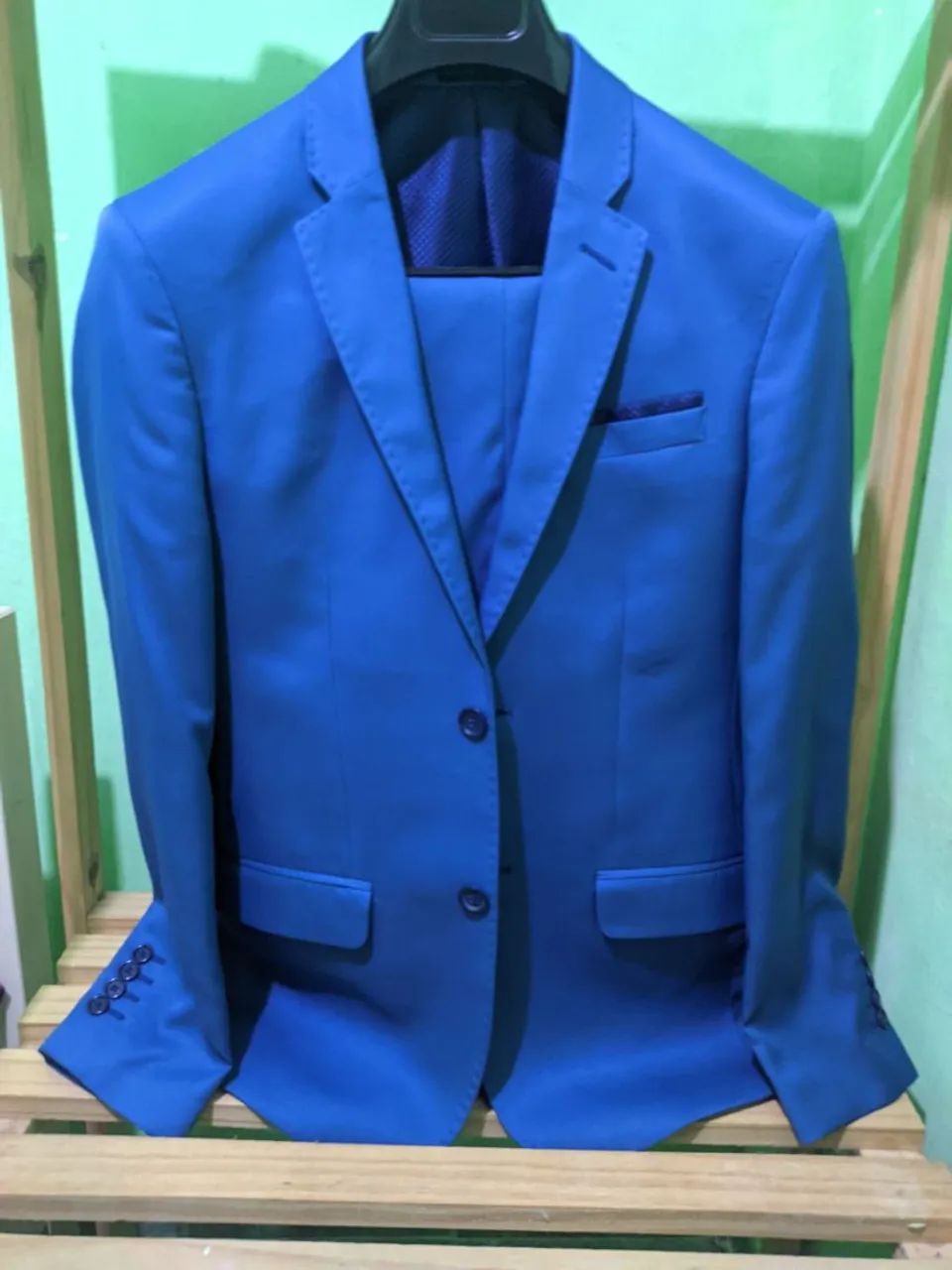 Terno azul  - slim - tamanho 46  - Foto 2