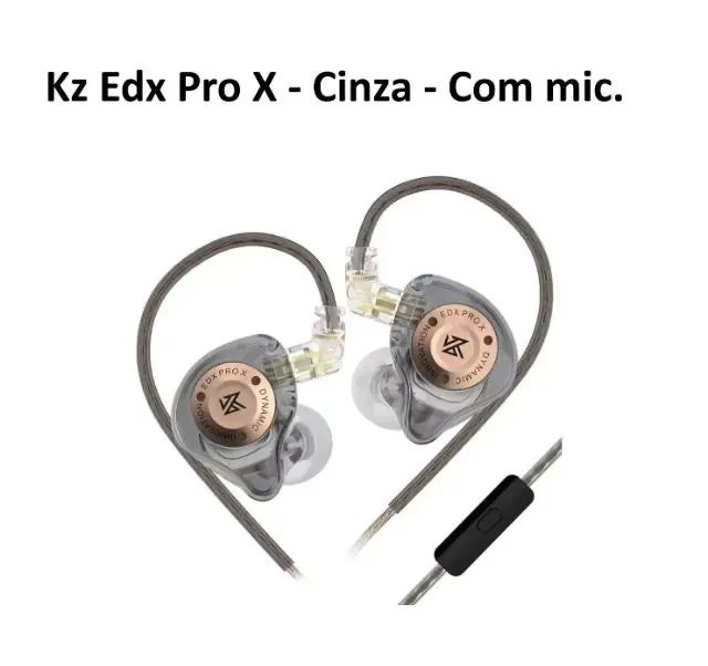 Fone KZ EDX PRO X intra-auricular com Microfone Lacrados - Foto 2