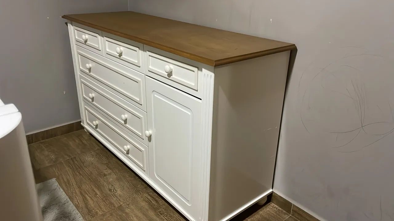 Cômoda madeira maciça para bebê 