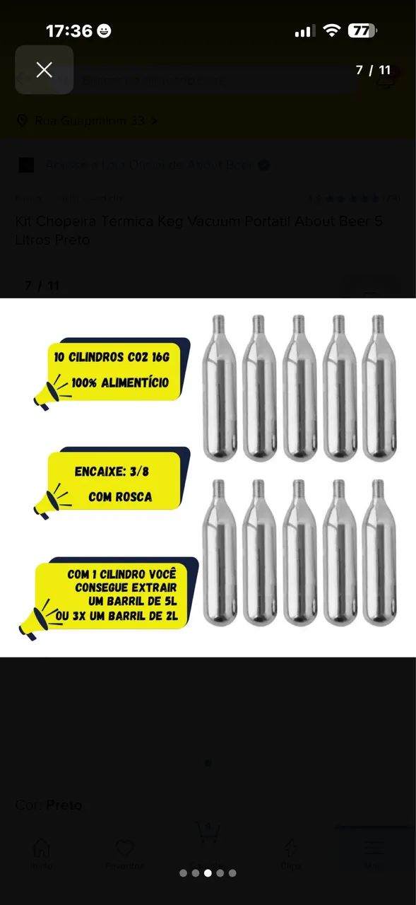 Chopeira térmica com 10 capsulas  de pressão - Foto 5
