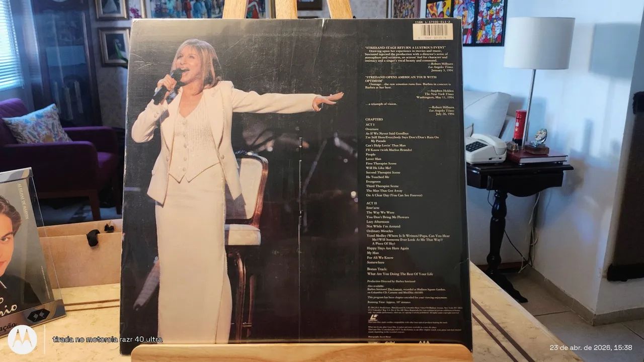 LASER DISC BARBARA STREISAND. THE CONCERT. 2994. IMPORTADO