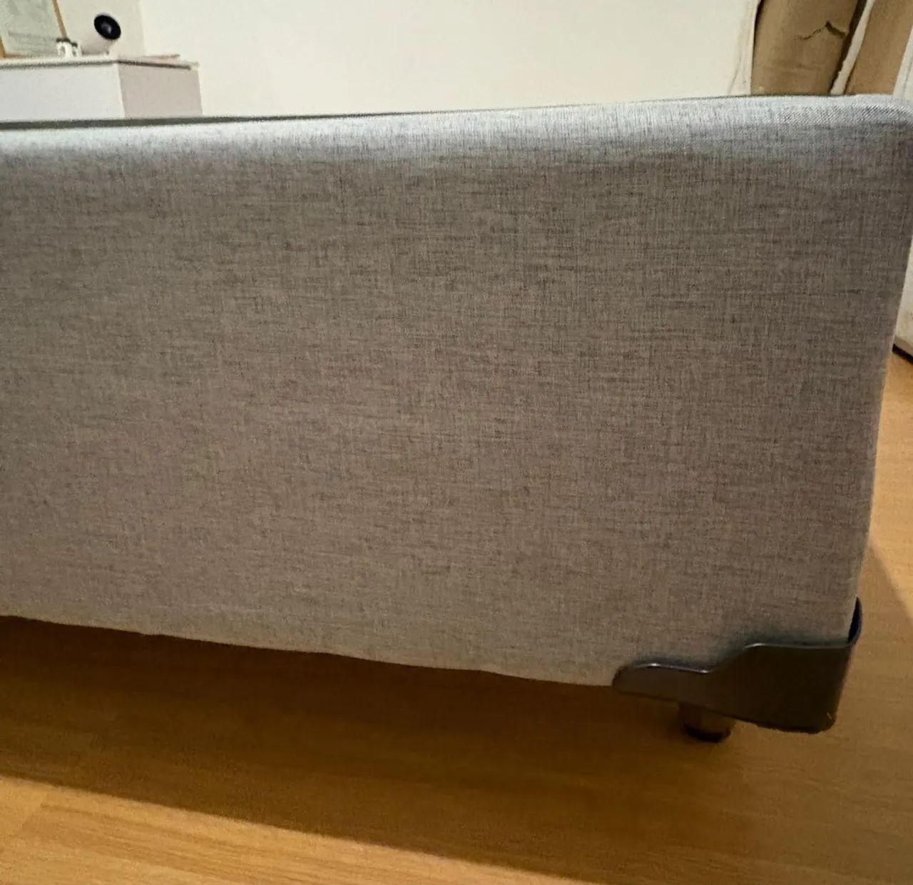Cama Box Queen em Tecido Tipo Linho Cinza - Foto 2